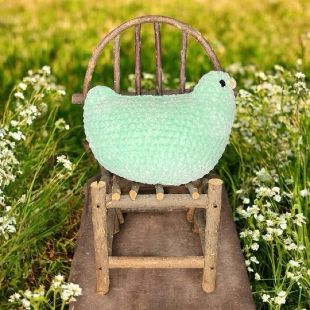 HANDMADE Crochet Mint Green Small Stuffed Baby Chick
